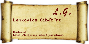 Lenkovics Gibárt névjegykártya